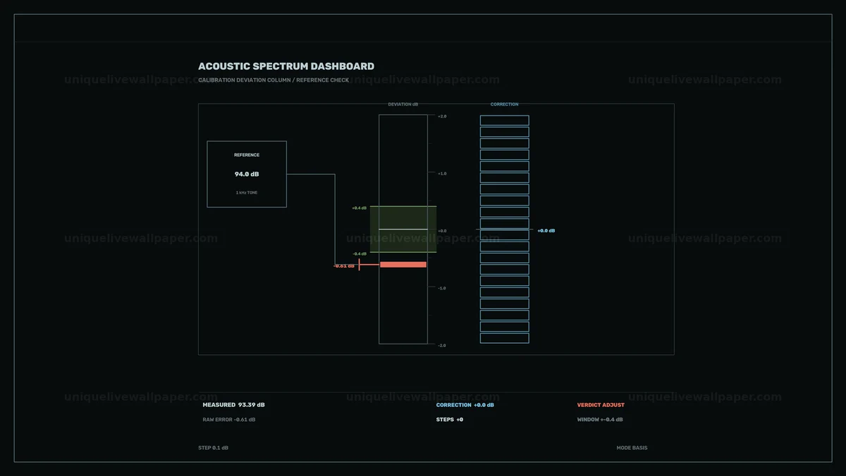 Acoustic Spectrum Calibration Dashboard Seamless Loop
