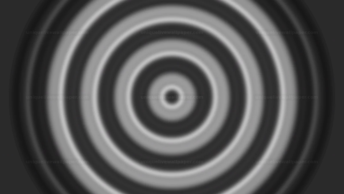 Black and White Radial Ripple Background Seamless Loop