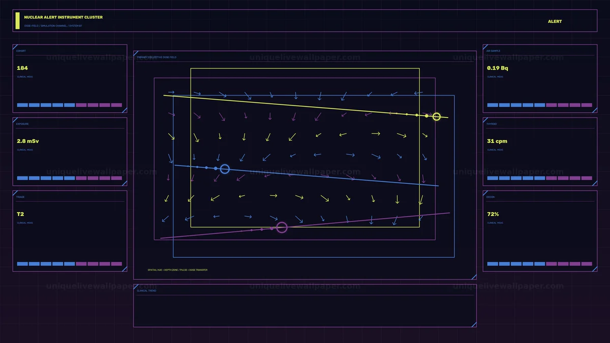 Watermarked thumbnail for Radiation Monitoring Medical HUD Seamless Loop