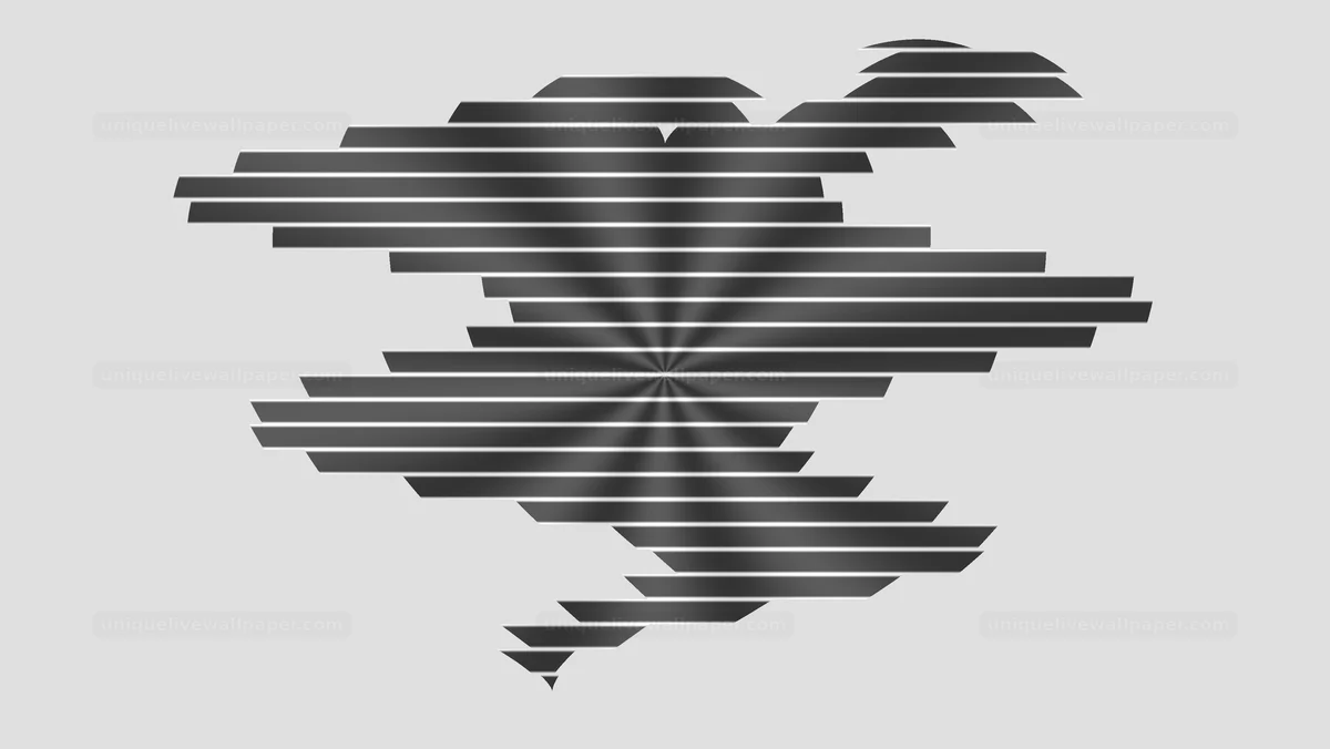 Watermarked thumbnail for Abstract Monochrome Heart Vortex Seamless Loop