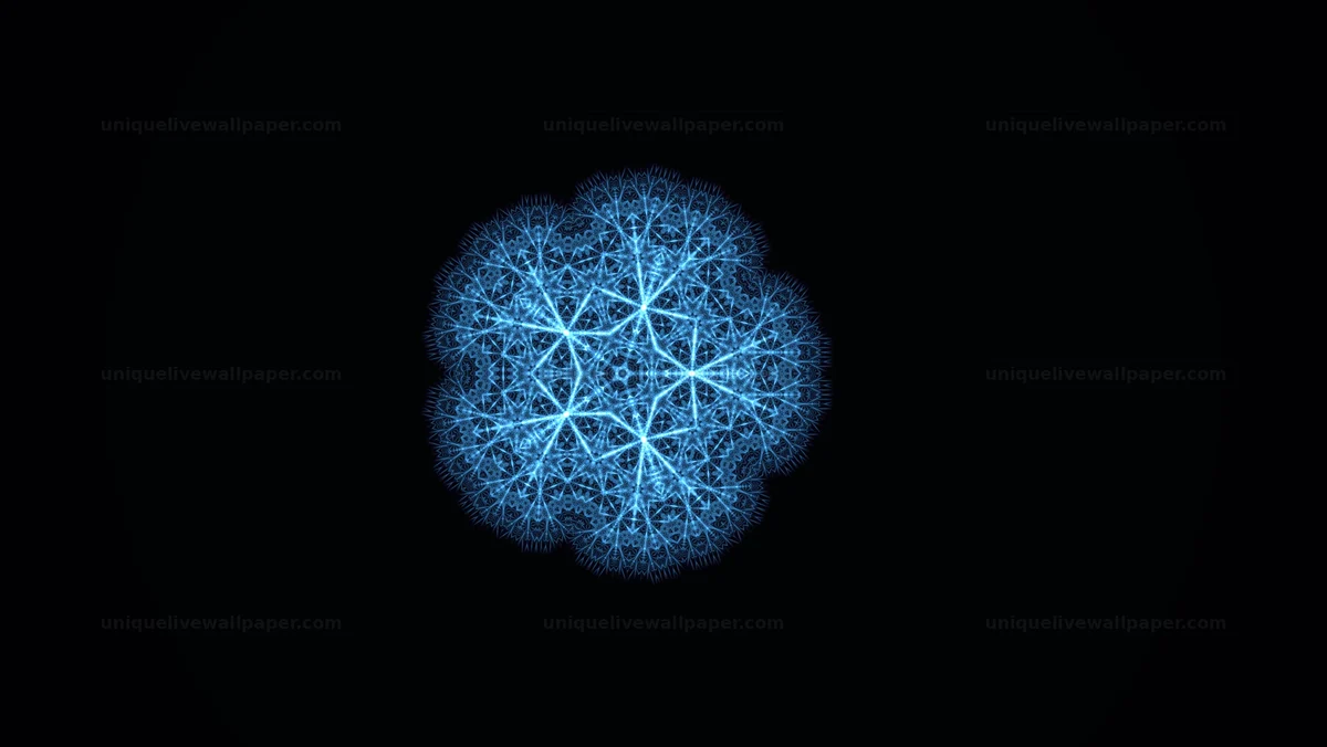 Abstract Neon Mandala Bloom Seamless Loop