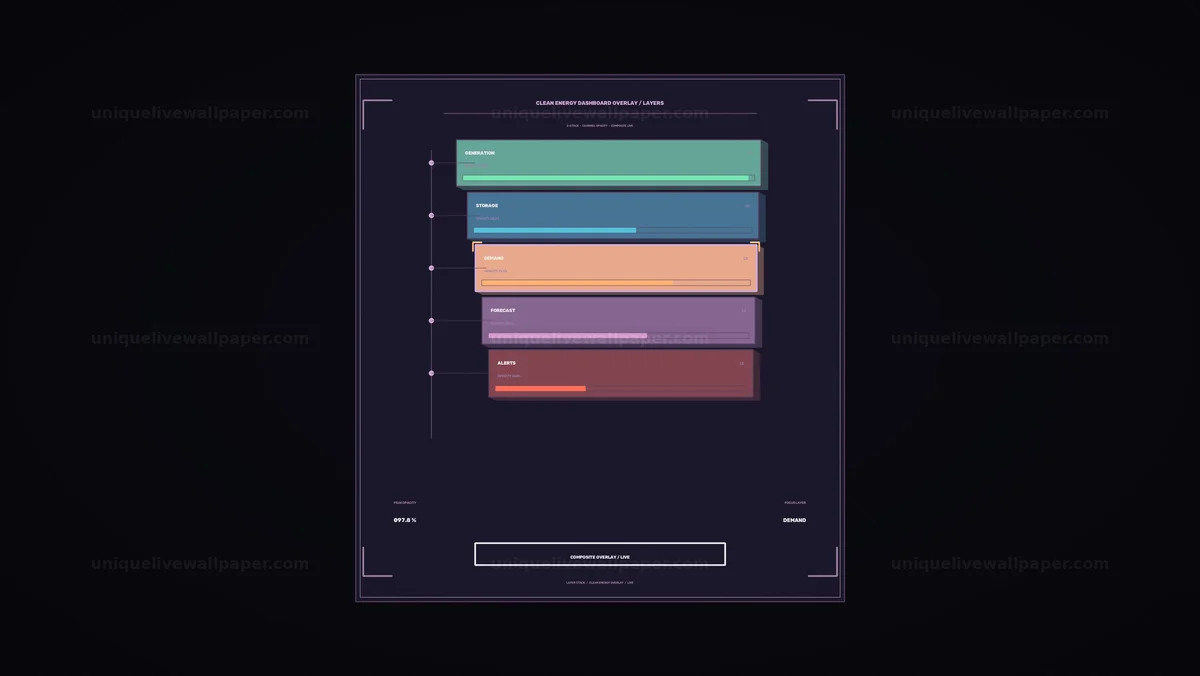 Clean Energy Dashboard Overlay Seamless Loop