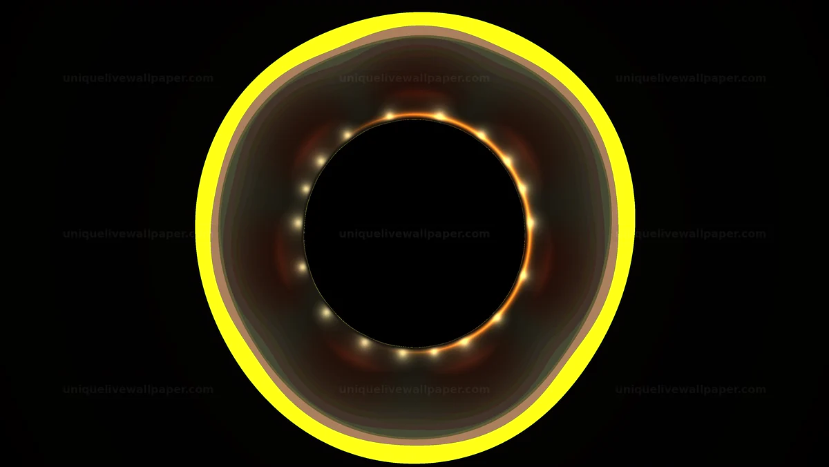 Eclipse Black Disk Light Burst Seamless Loop