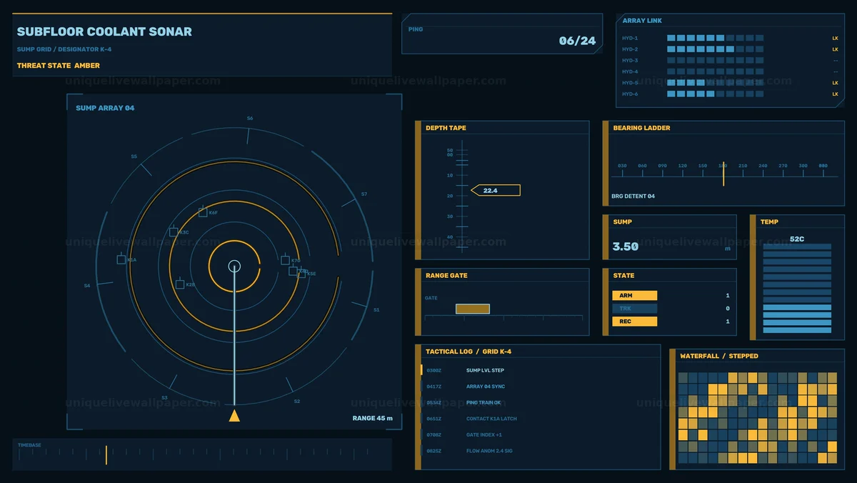 Watermarked thumbnail for Industrial Sonar Array HUD Seamless Loop