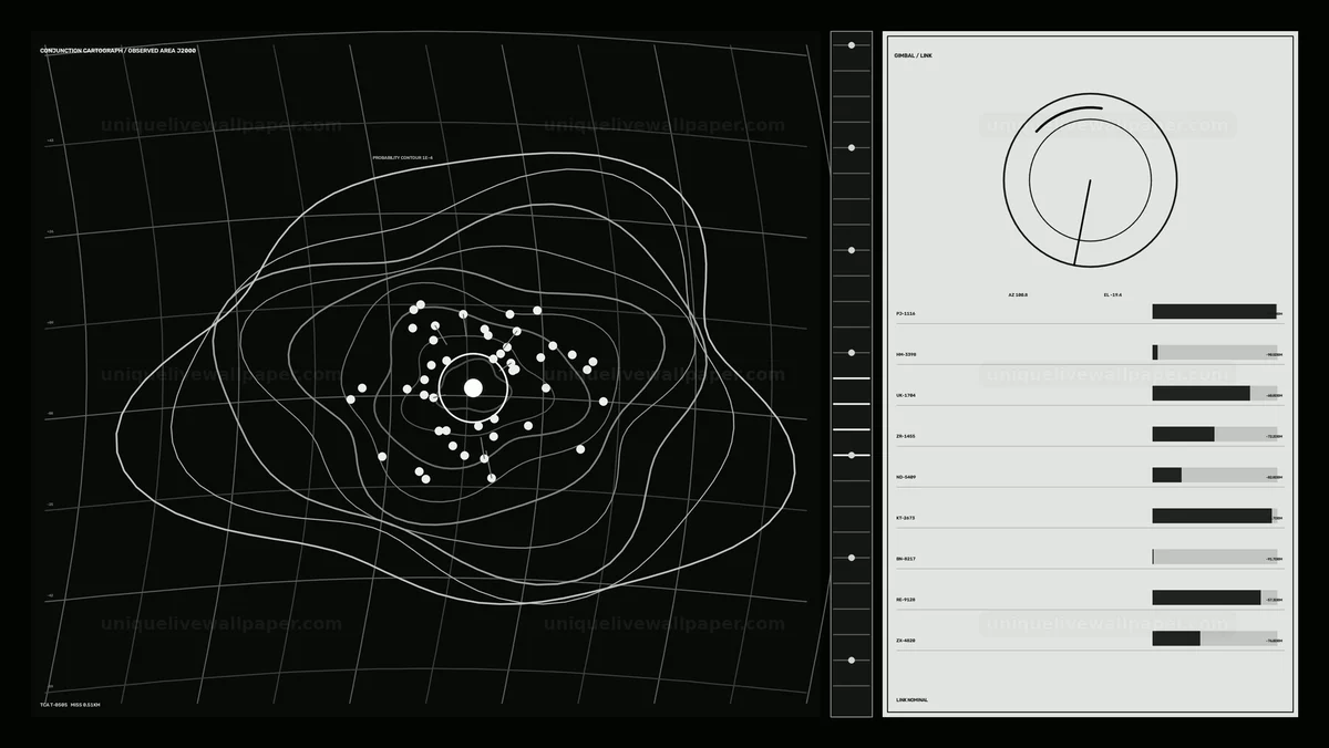 Space Debris Tracking HUD Seamless Loop