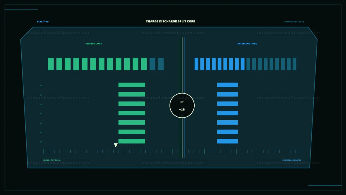 Watermarked thumbnail for Battery Current Monitoring Interface Animation Seamless Loop