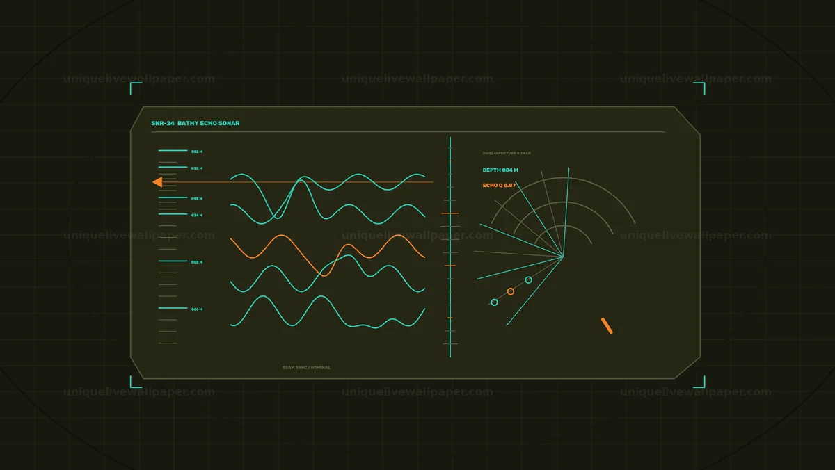 Sonar Echo Monitoring HUD Seamless Loop