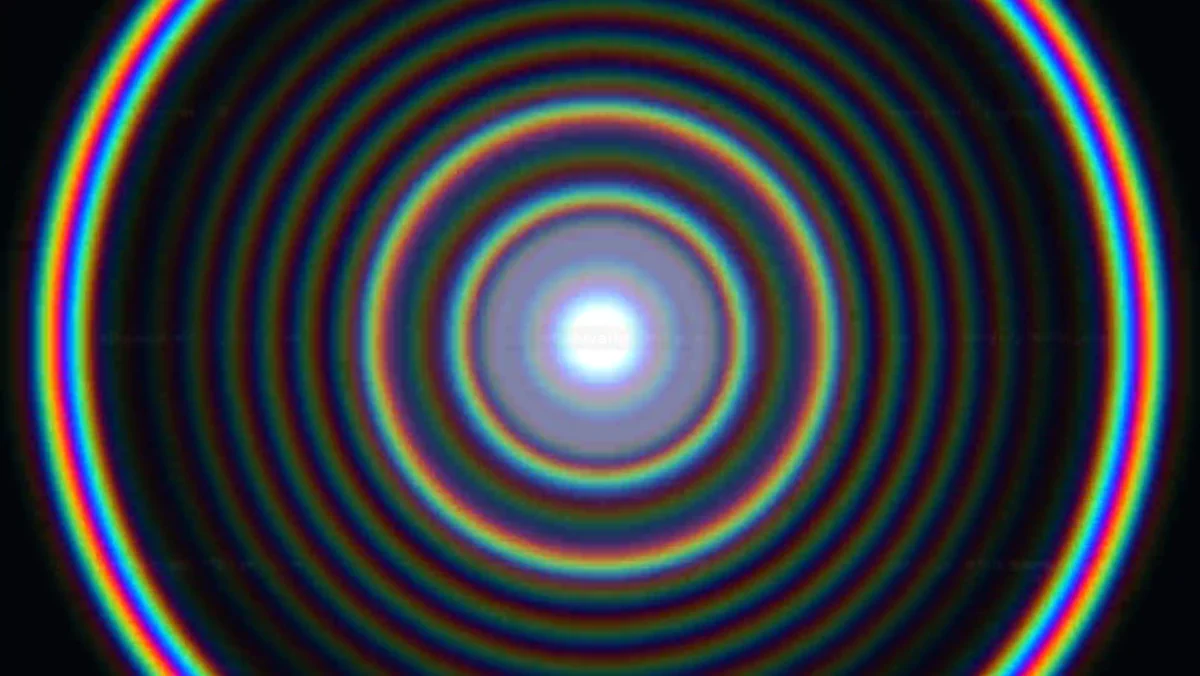 Watermarked thumbnail for Stellar light rays through wormhole background create colorful circles