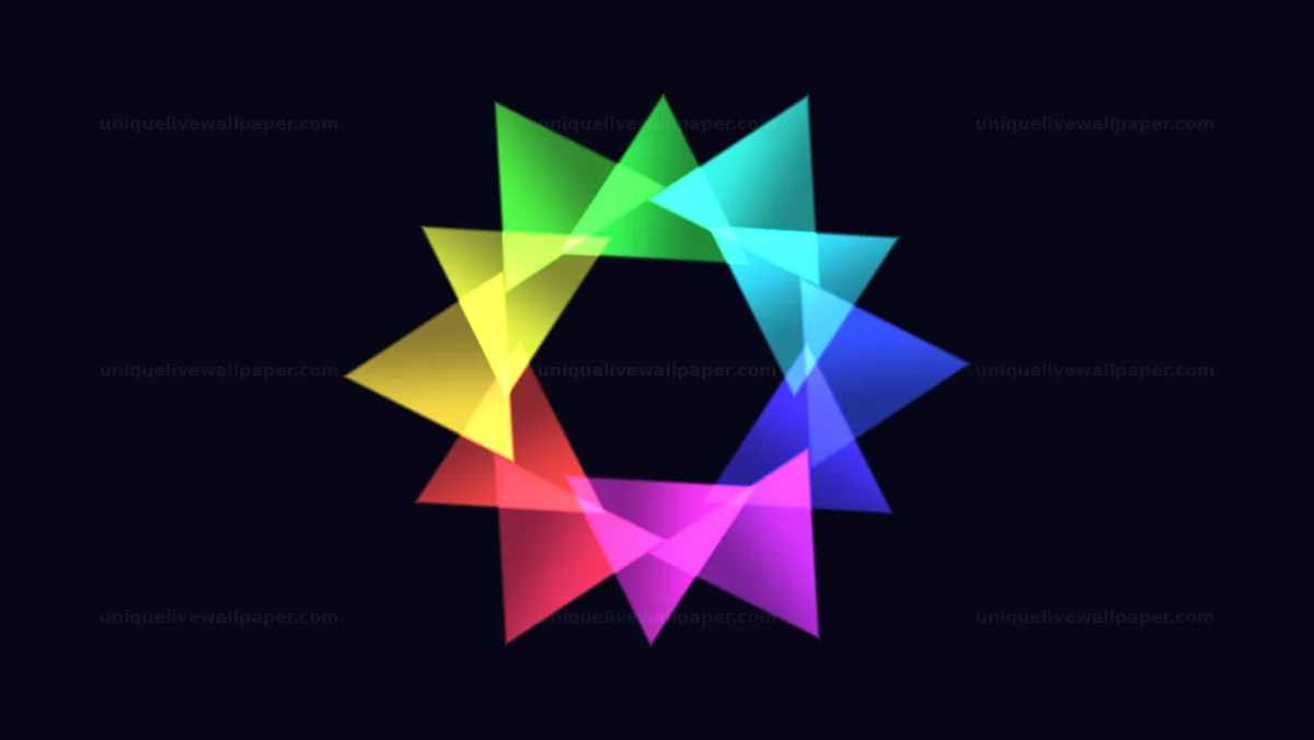 Colorful Kaleidoscope Shape Elements Seamless Loop
