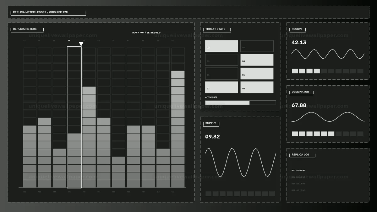 Data Monitoring HUD Dashboard Seamless Loop
