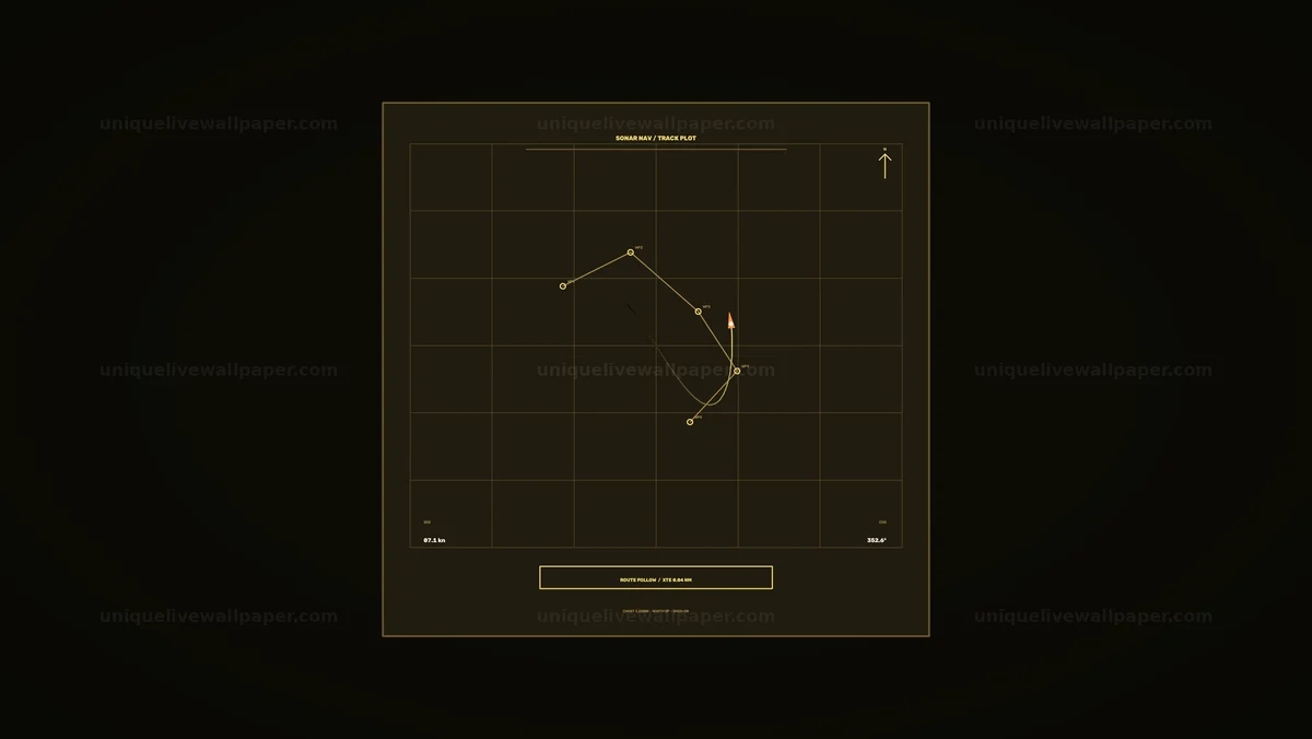 Sonar Navigation Track Plot HUD Seamless Loop