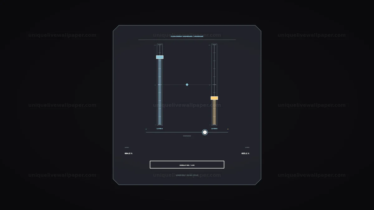 Clean Energy Dashboard HUD with Dual Gauges Seamless Loop