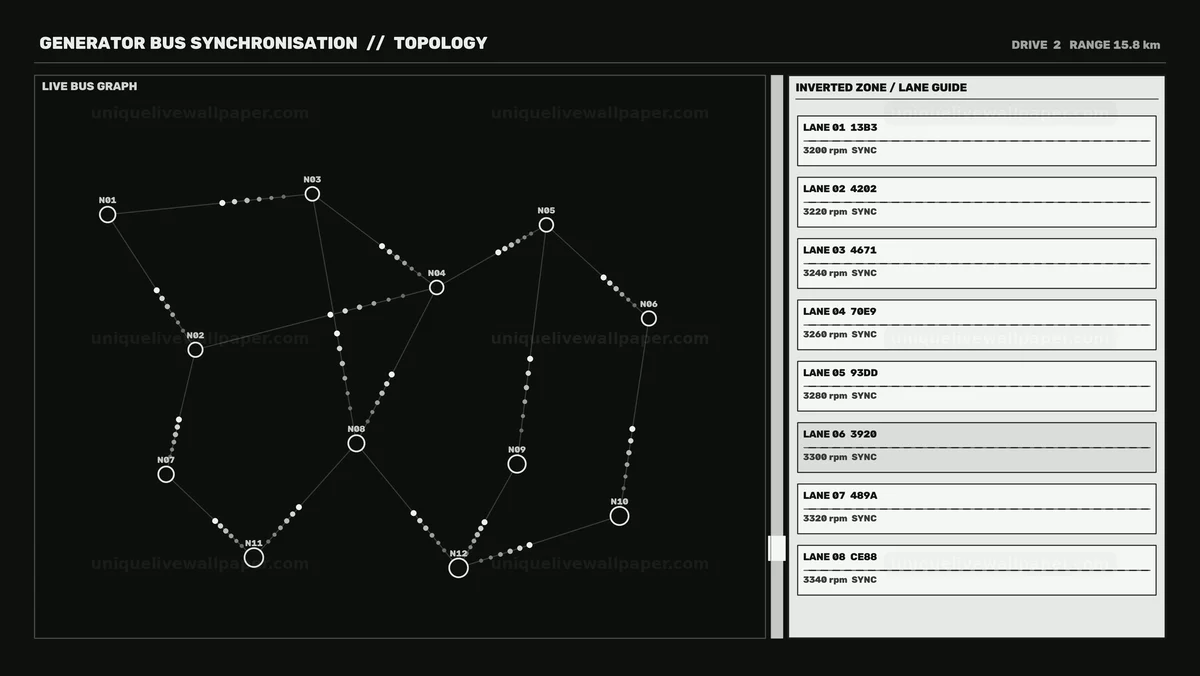 Watermarked thumbnail for Generator Bus Synchronisation HUD Seamless Loop