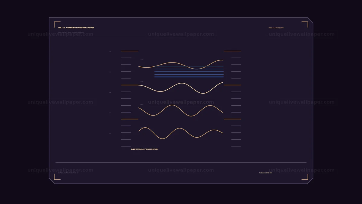 Solar Battery Charging Dashboard HUD Seamless Loop