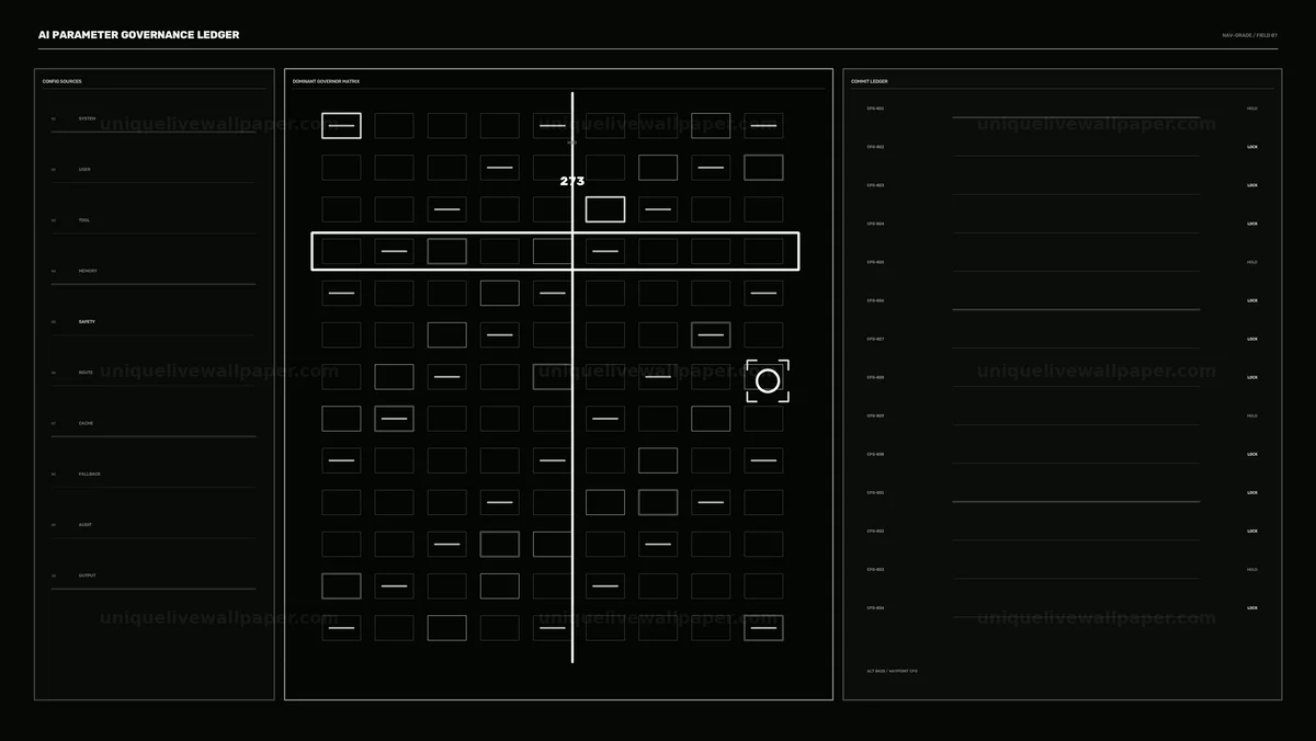 AI System Configuration Control HUD Seamless Loop