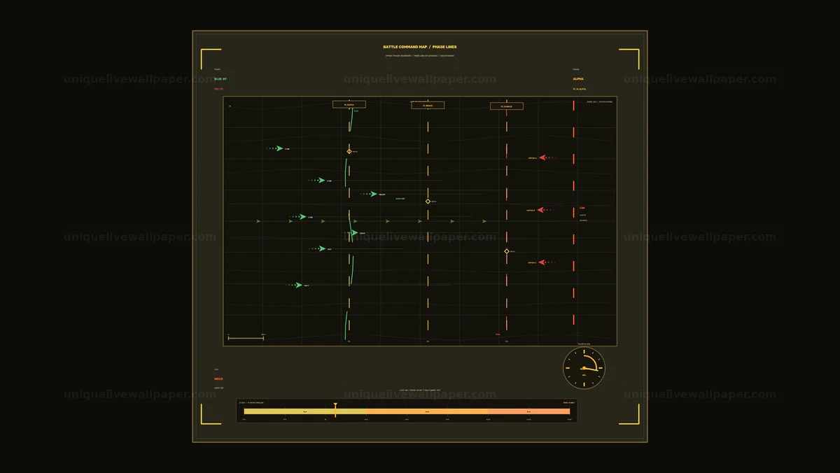 Watermarked thumbnail for Battle Command Map Interface Seamless Loop