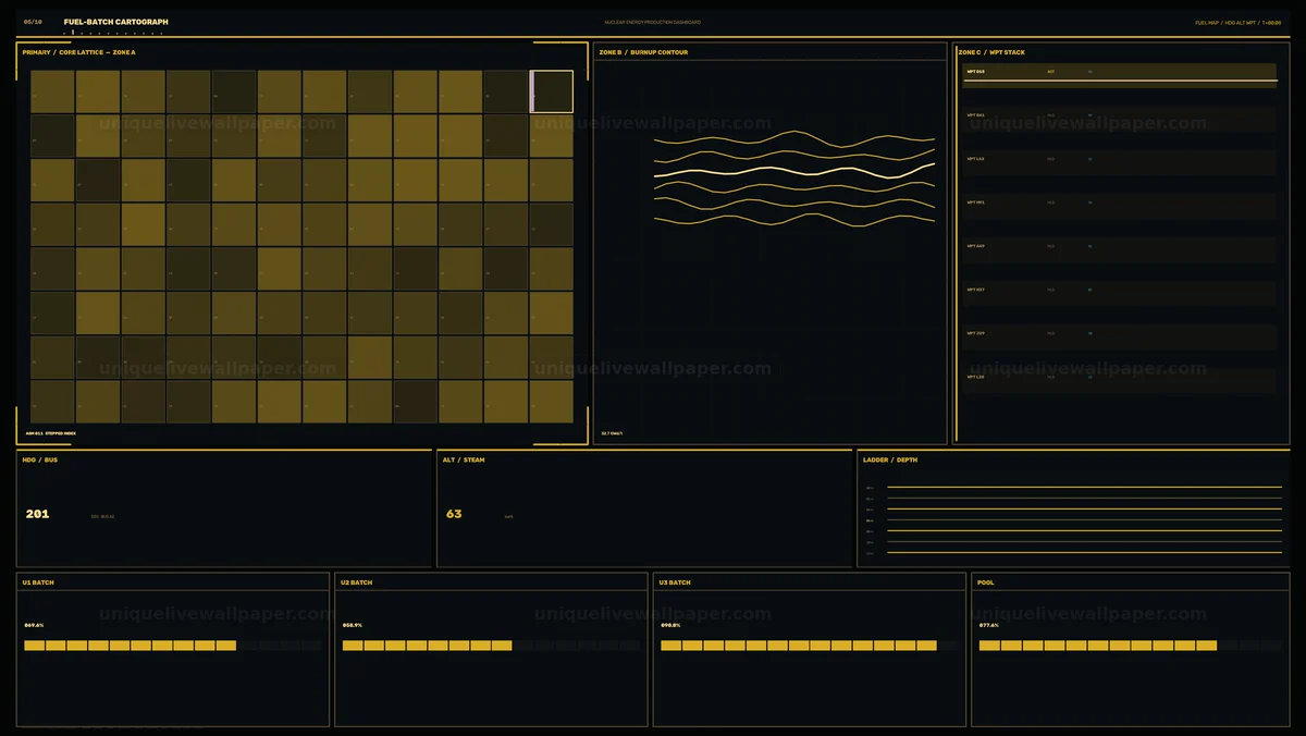 Watermarked thumbnail for Nuclear Energy Production Dashboard Seamless Loop