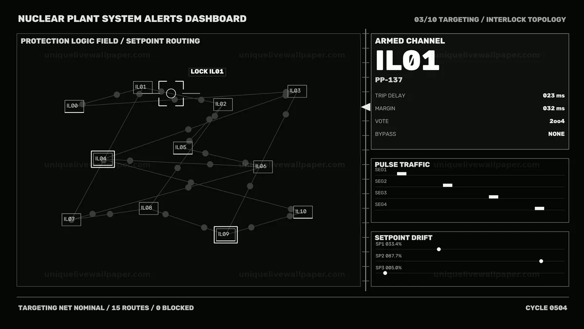 Nuclear Plant System Alerts Dashboard Seamless Loop