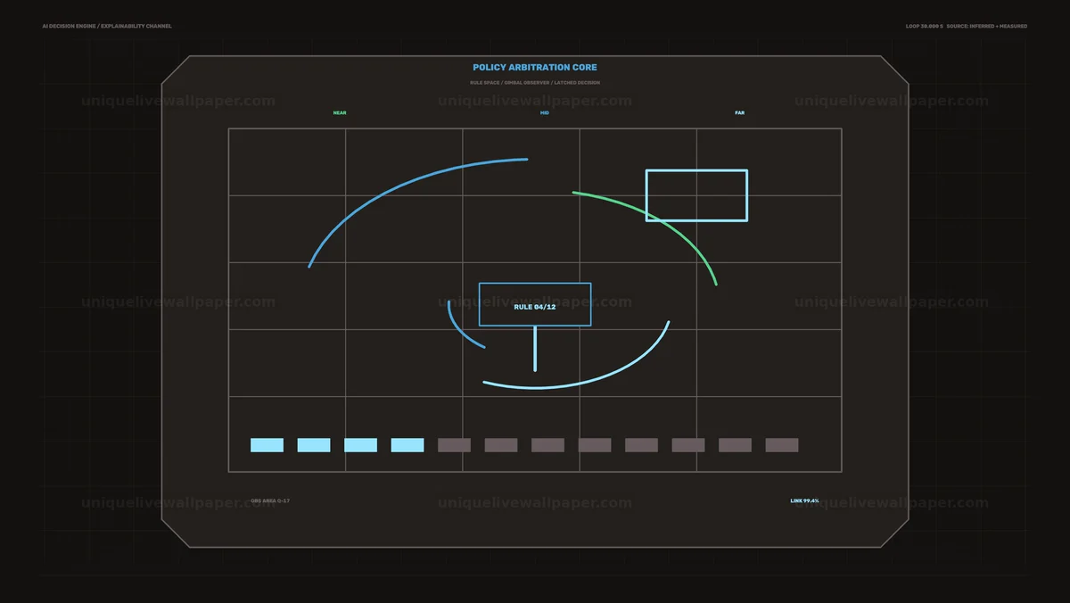 AI Decision Engine Policy Arbitration HUD Seamless Loop