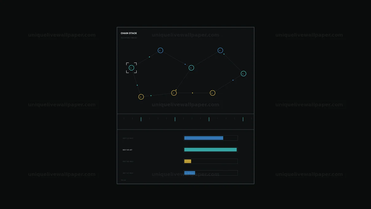 Data Network Graph HUD Seamless Loop