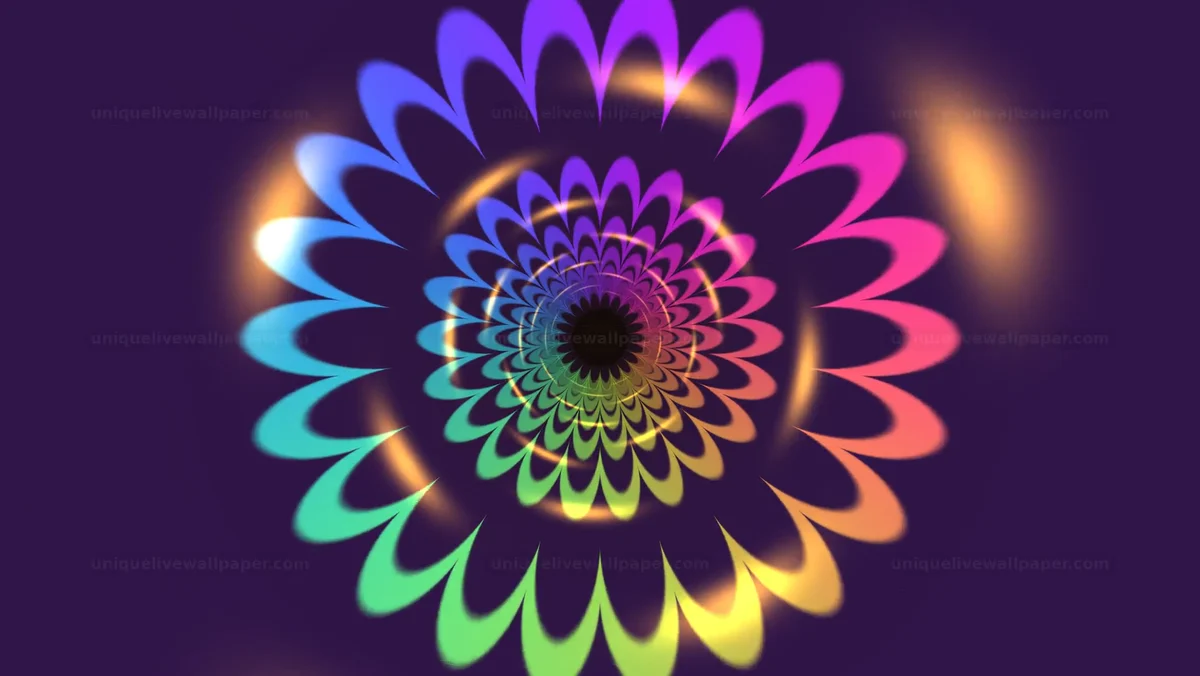 Watermarked thumbnail for Glowing portal icon system creates bright animated visuals in motion
