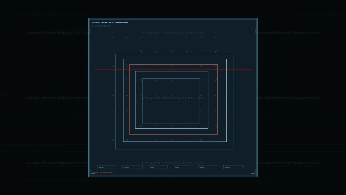 Sci-Fi Space Mission Alert HUD Seamless Loop