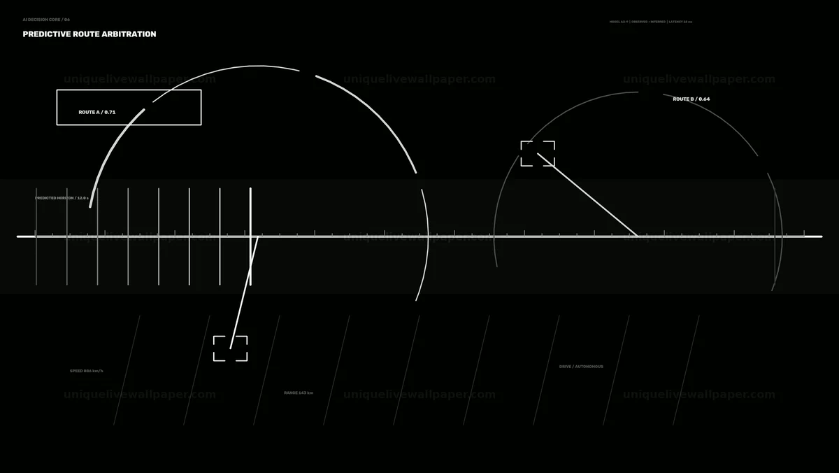 AI Decision-Making Data HUD Seamless Loop