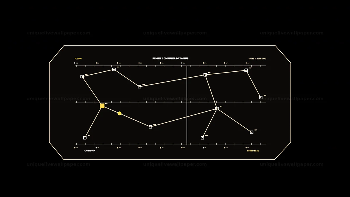Watermarked thumbnail for Futuristic Spacecraft Data Bus HUD Seamless Loop