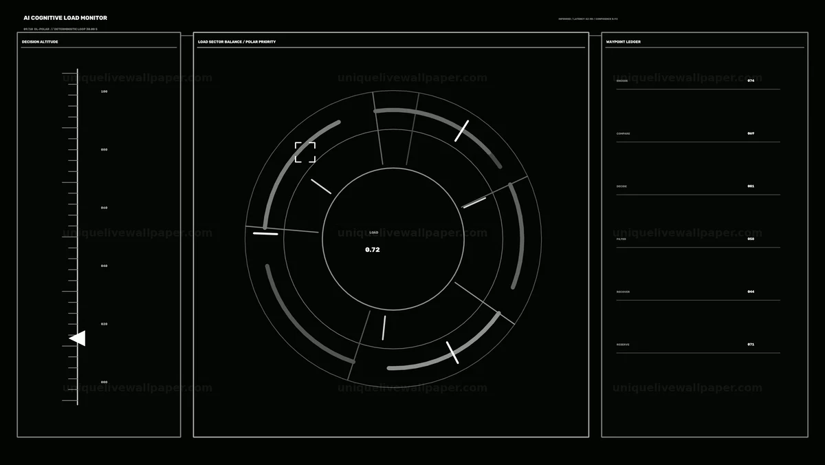 Watermarked thumbnail for AI Cognitive Load Monitoring HUD Seamless Loop