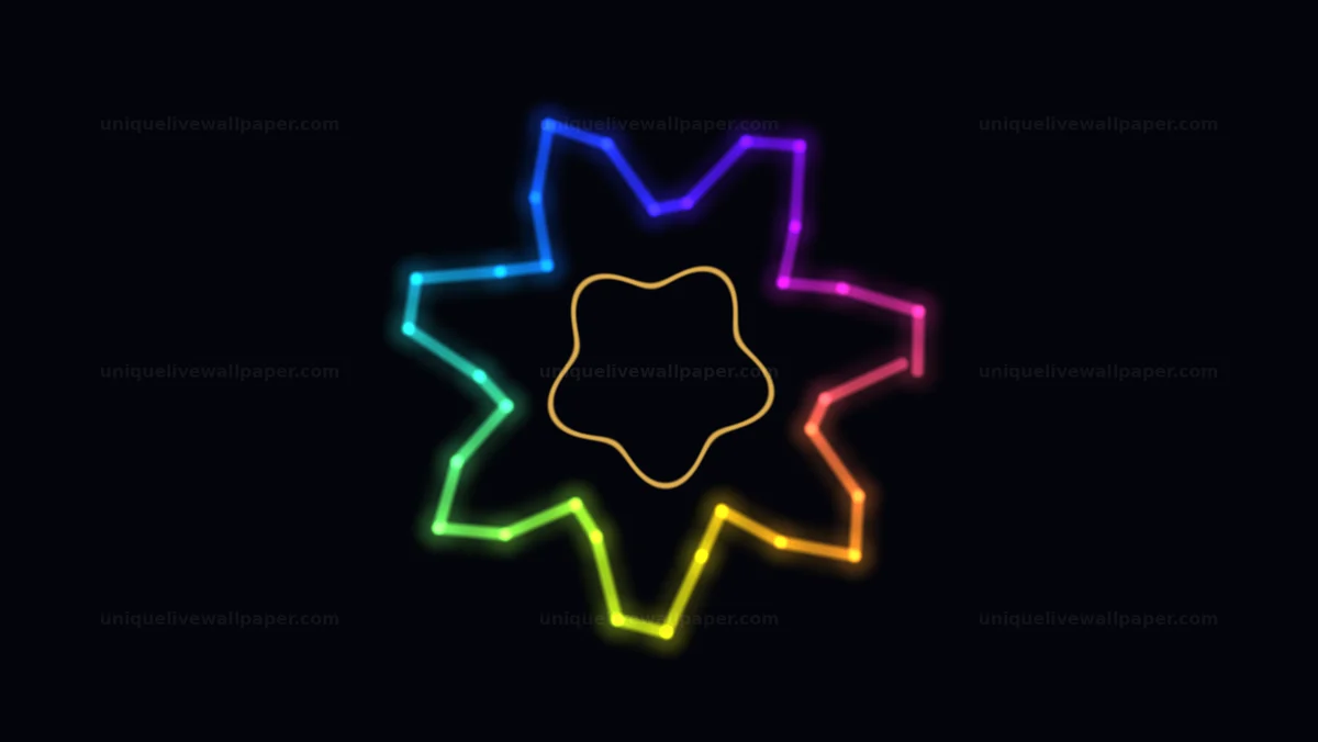 Watermarked thumbnail for Neon Rosette Motion Background Seamless Loop