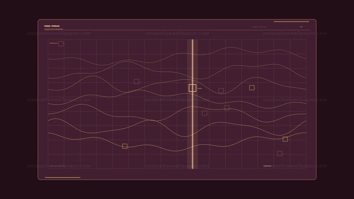 AI Dashboard Interface Terrain Model Seamless Loop