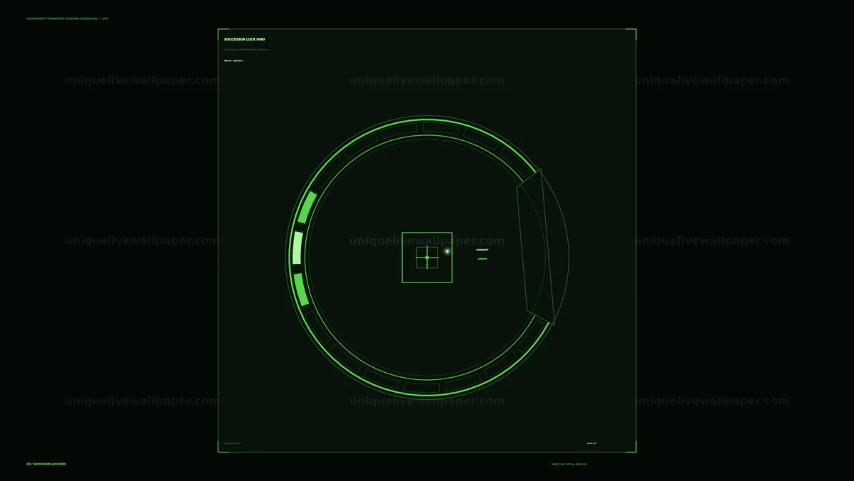 Government Transition Tracking HUD Dashboard Seamless Loop