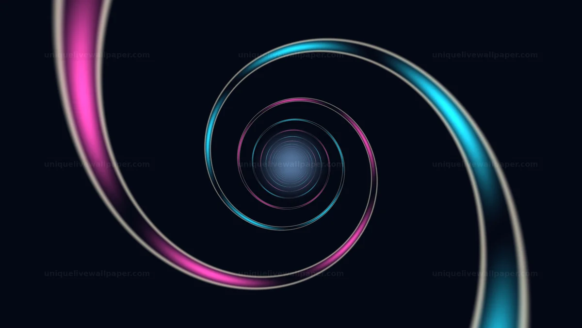 Watermarked thumbnail for Neon Spiral Vortex Background Seamless Loop