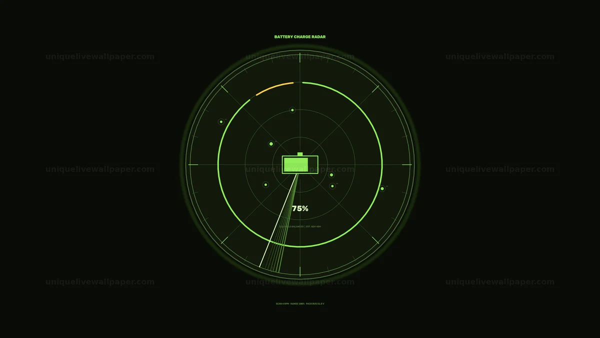 Battery Charge Status Radar HUD Seamless Loop