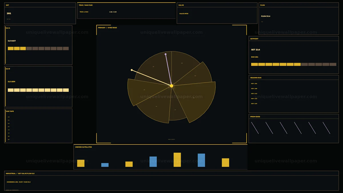 Industrial Flow Control HUD Seamless Loop