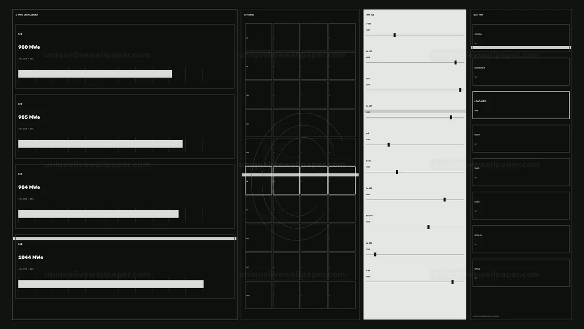Nuclear Plant Output Display HUD Seamless Loop