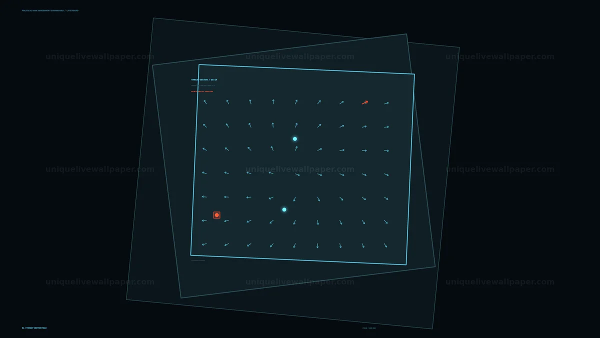 Political Risk Assessment Dashboard HUD Seamless Loop