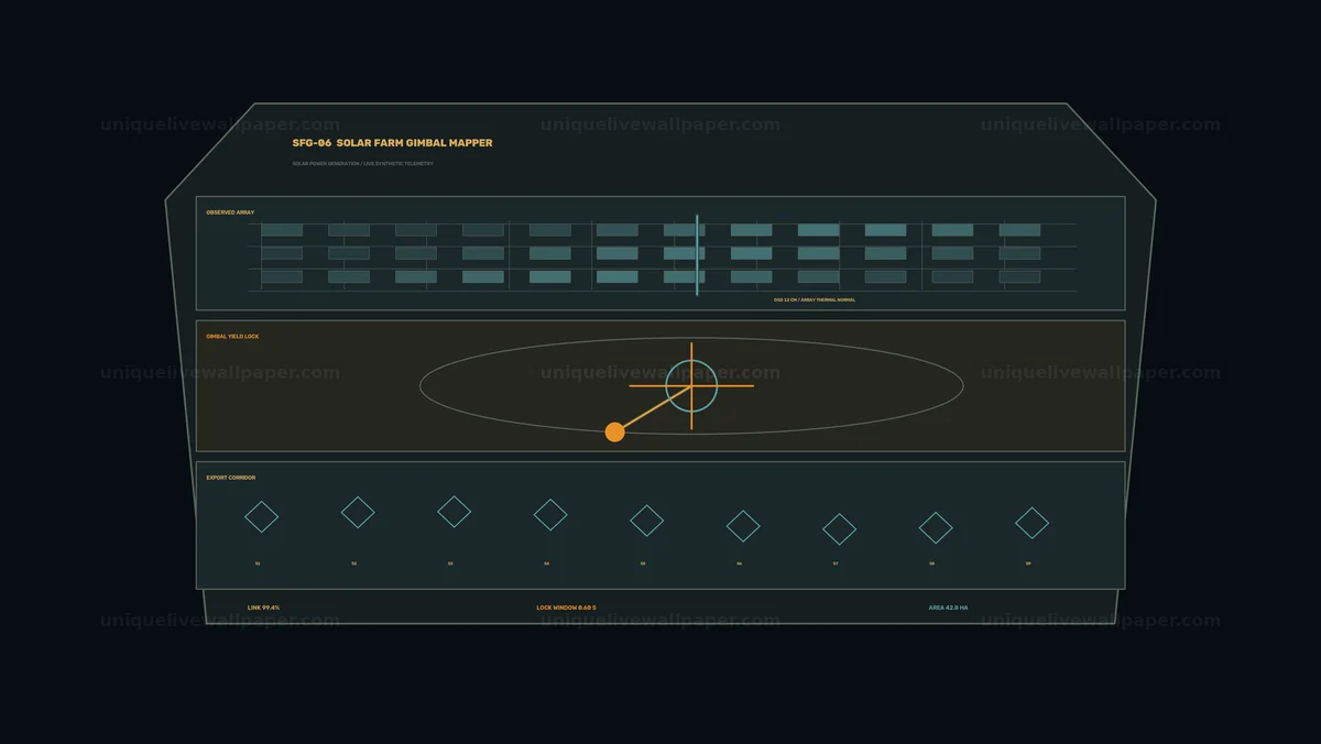 Solar Energy Power Generation HUD Dashboard Seamless Loop