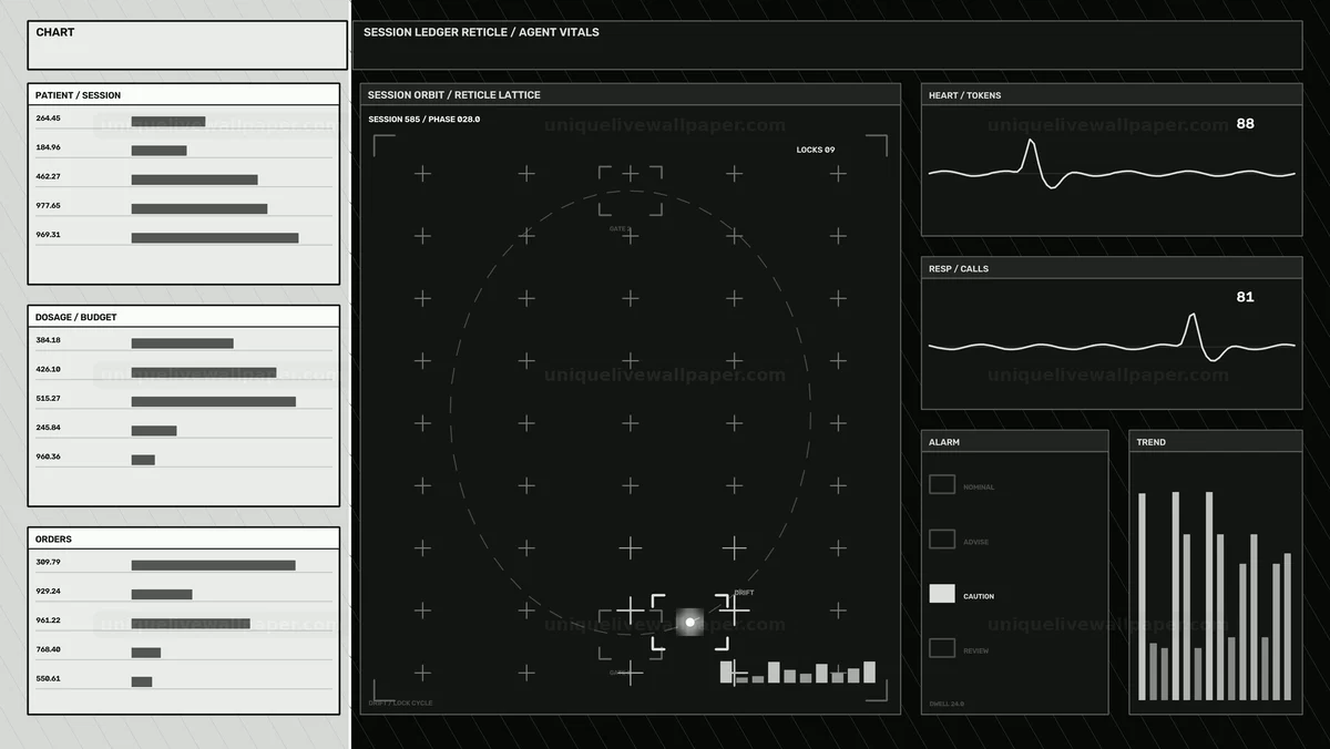 Watermarked thumbnail for Agent Activity Dashboard HUD Seamless Loop