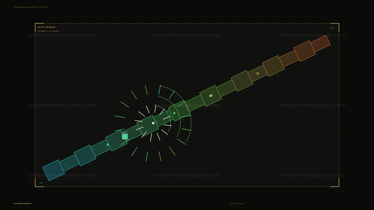 Defense Surveillance Radar Tracking HUD Seamless Loop
