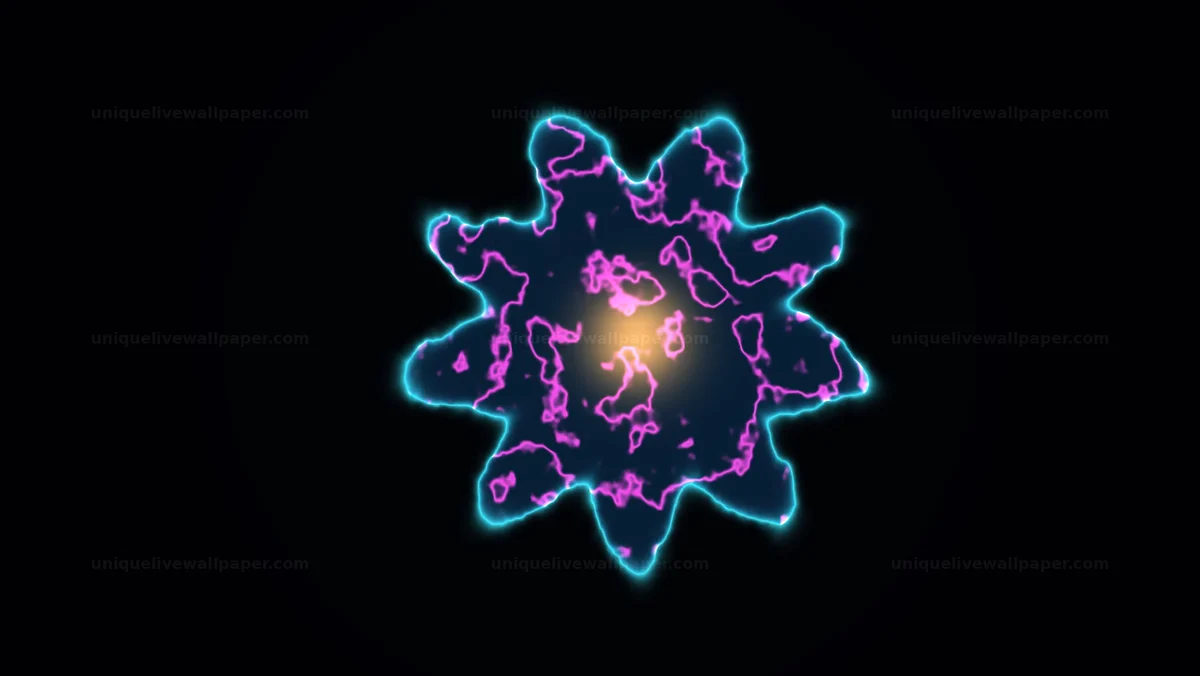 Abstract Neon Mandala Bloom Seamless Loop