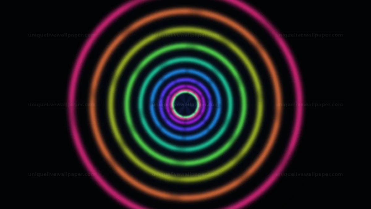 Eclipse circular frame transition creates colorful