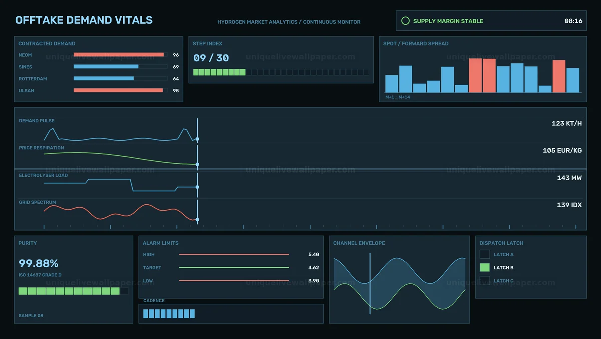 Hydrogen Market Analytics Dashboard Seamless Loop