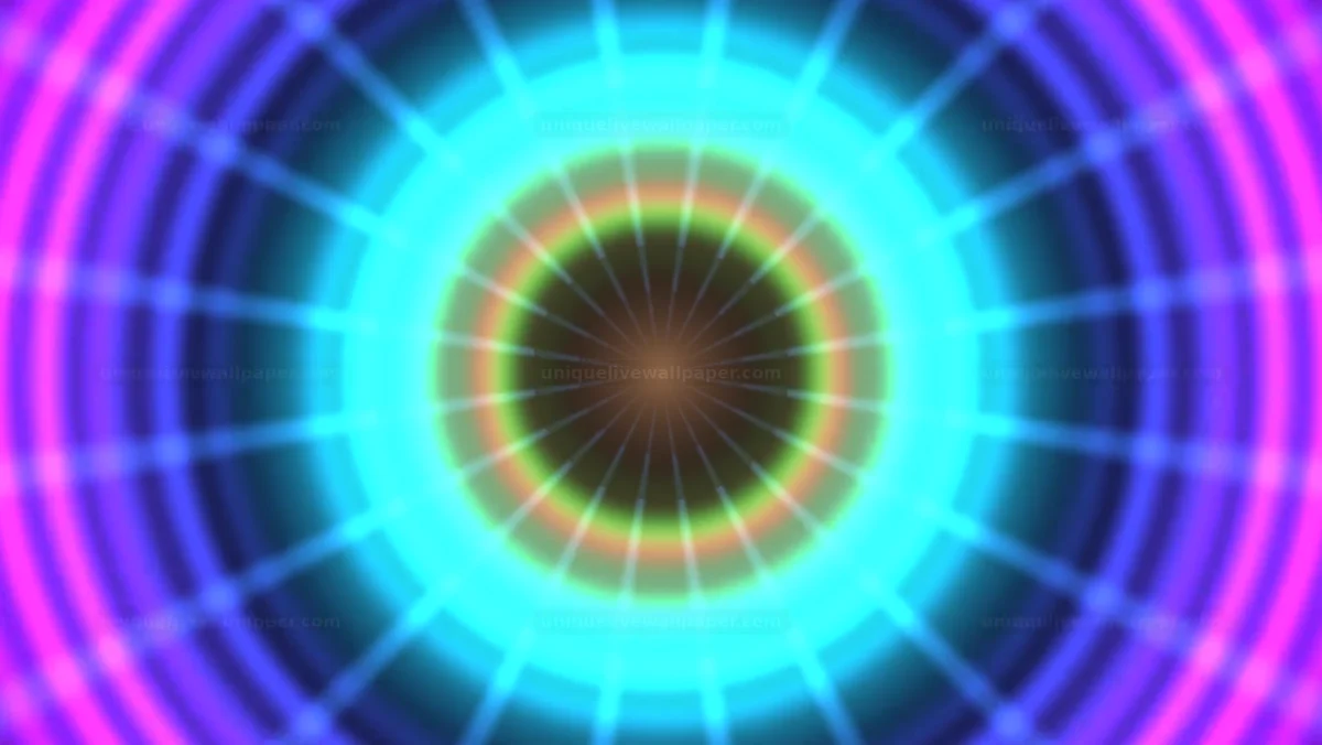 Neon Wormhole Tunnel Background Seamless Loop
