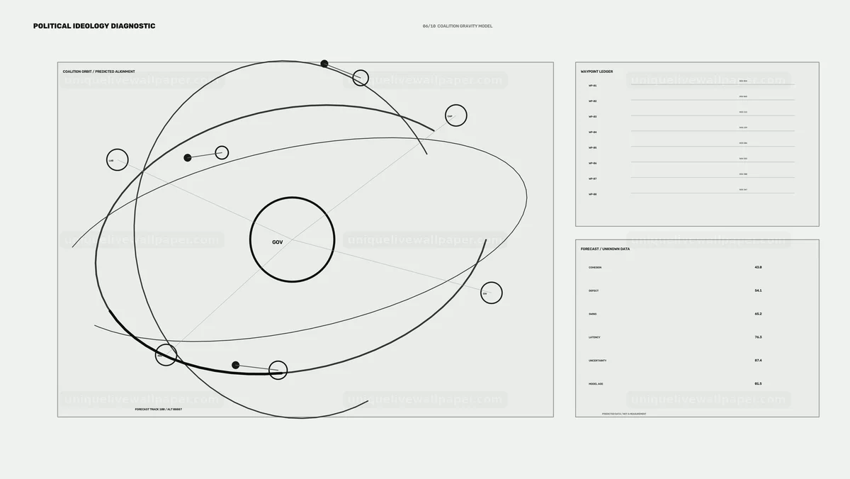 Political Ideology Diagnostic Screen Seamless Loop