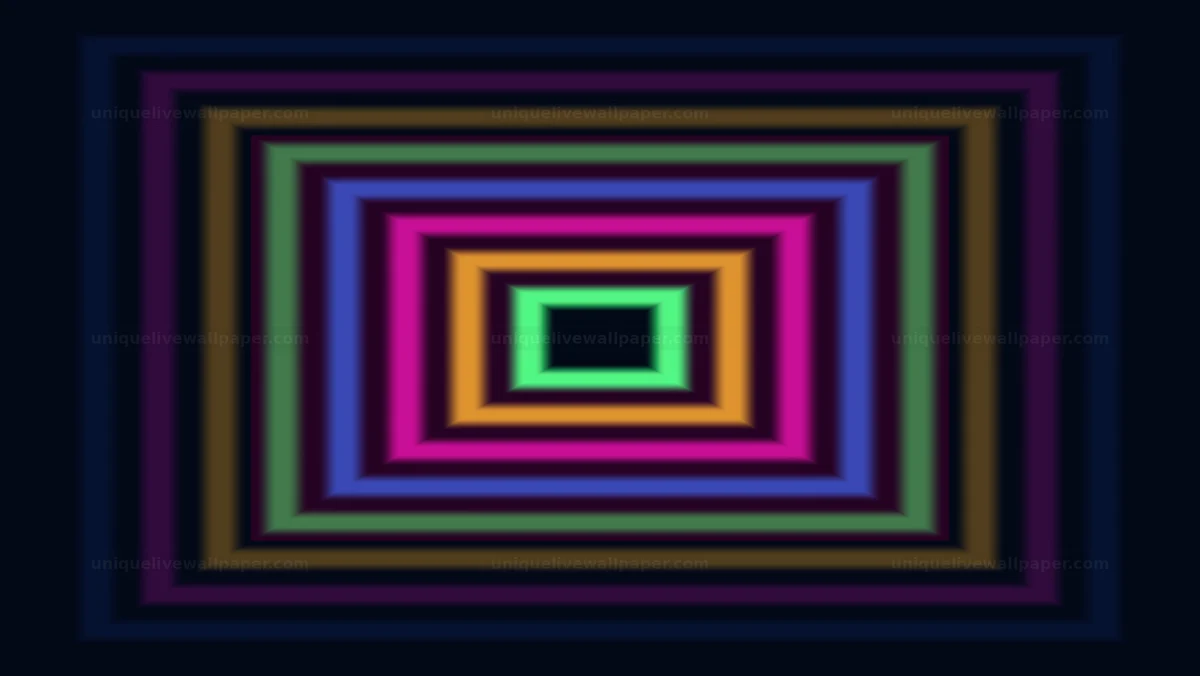 Colorful Concentric Rectangle Tunnel Seamless Loop