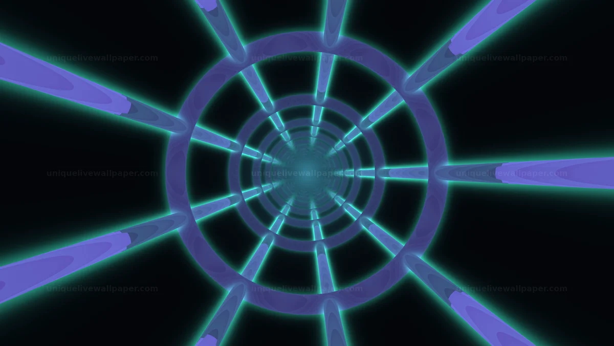 Neon Wormhole Tunnel Background Seamless Loop
