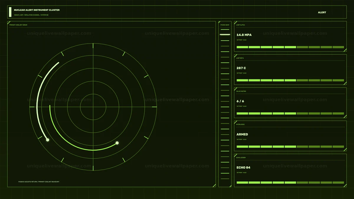 Nuclear Alert Control HUD Seamless Loop