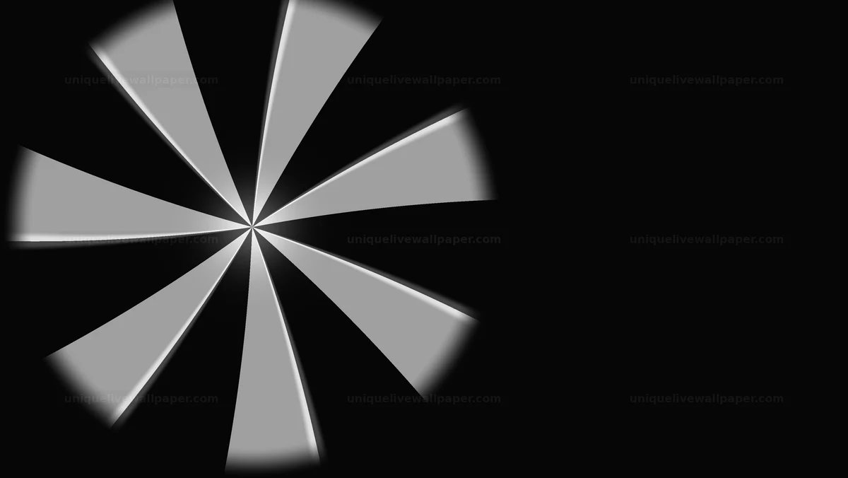 Black and White Rotating Pinwheel Background Seamless Loop