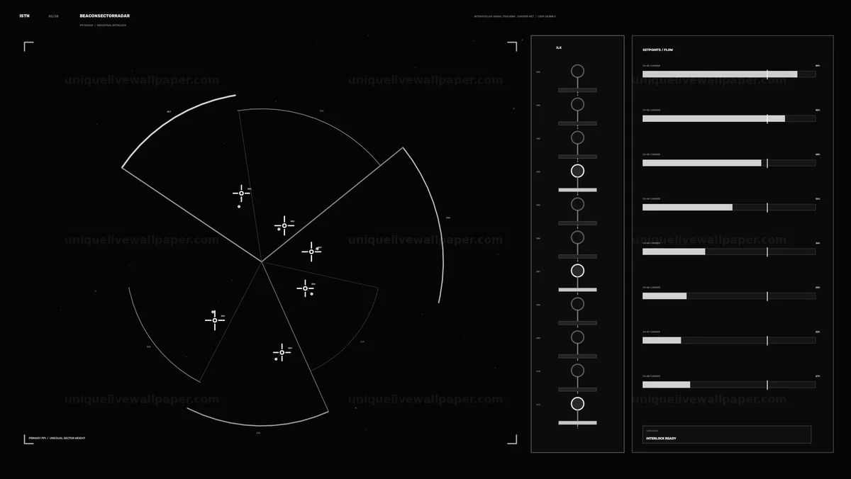 Interstellar Signal Tracking HUD Seamless Loop